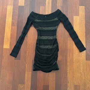 BCBGMaxAzria Black Long Sleeve Dress